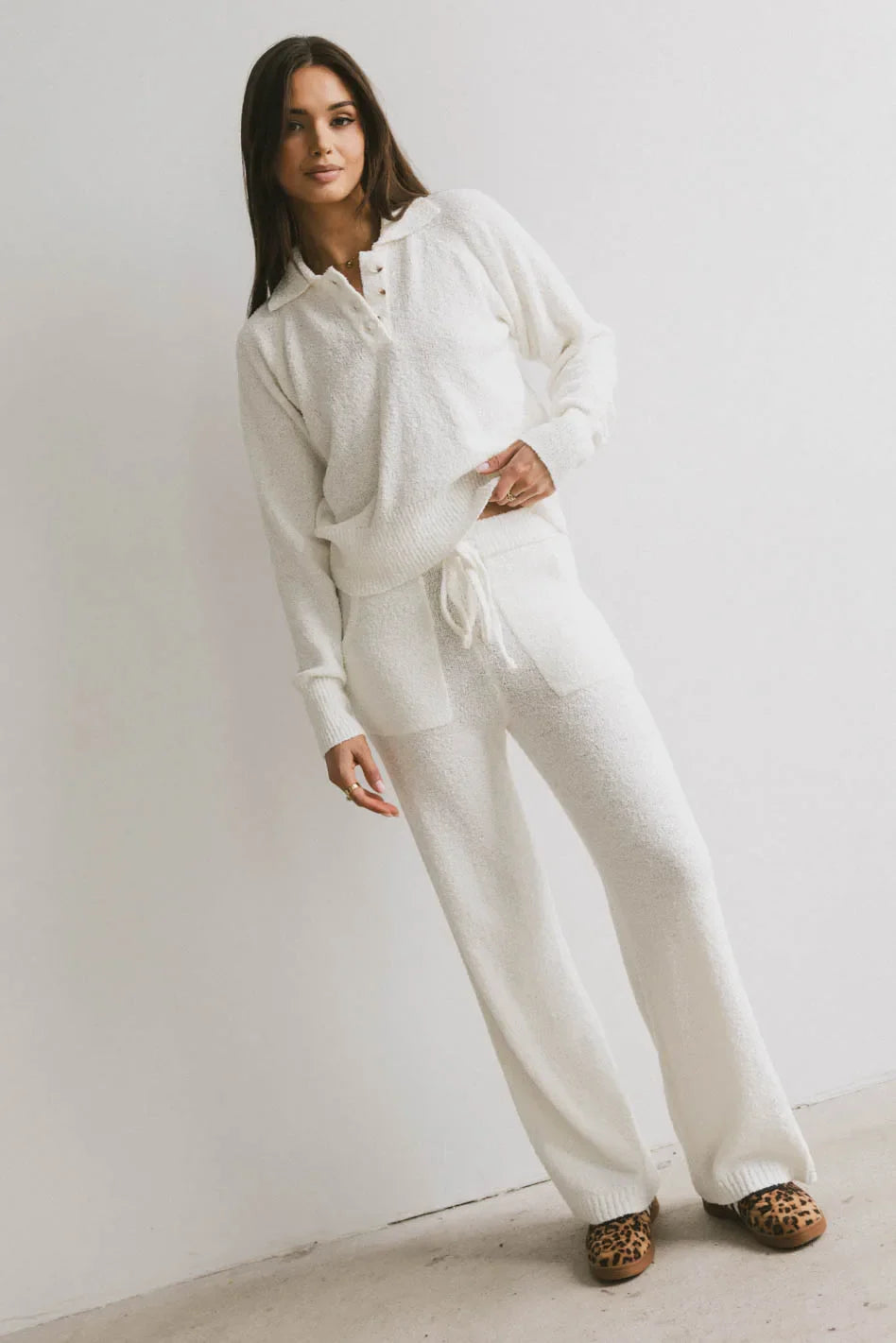 Breck Knit Pants in Cream