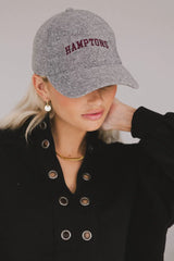 Hamptons Baseball Cap in Grey