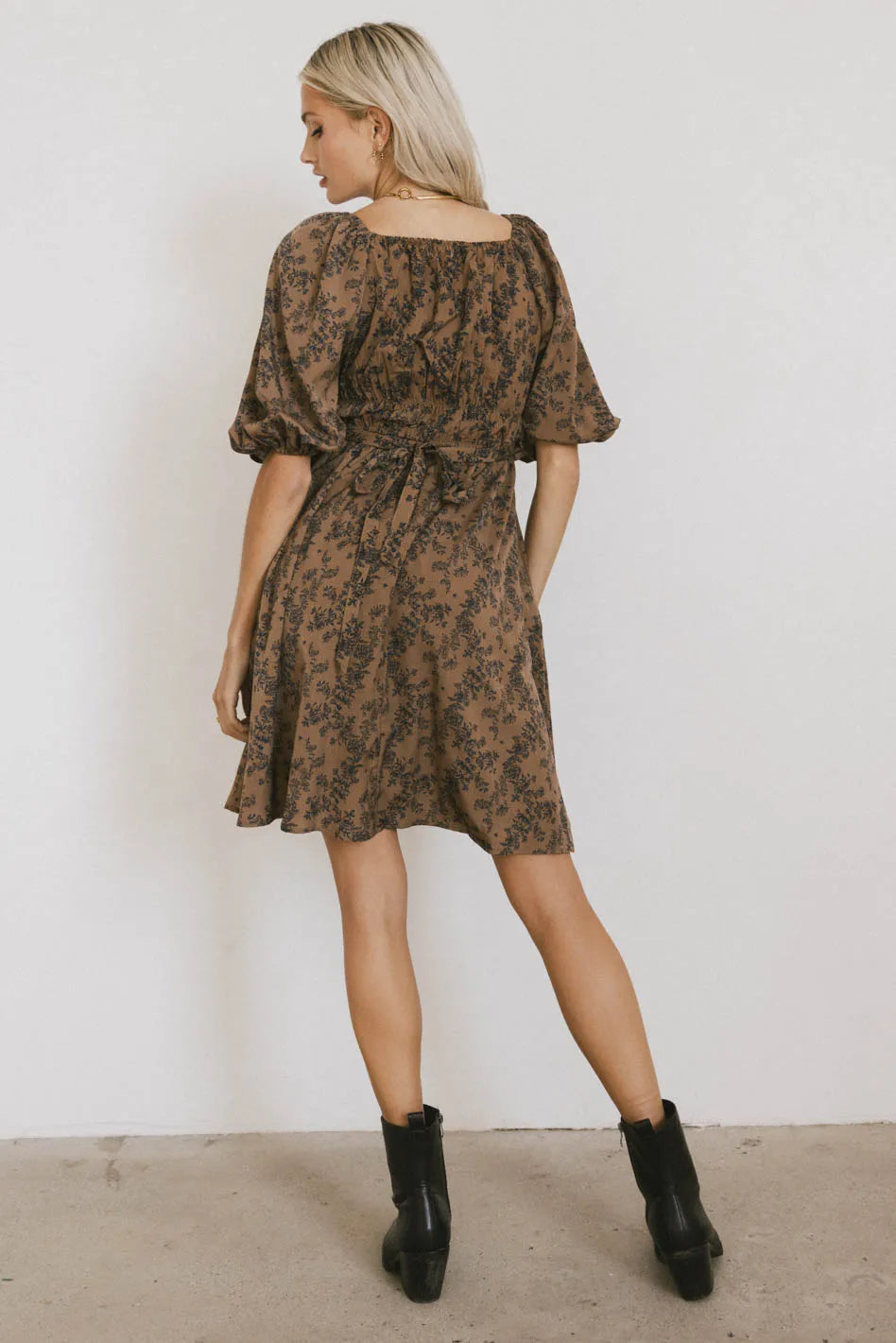 Bellamy Mini Dress in Brown