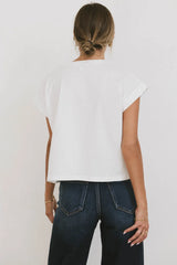 Rowena Boxy Top in White