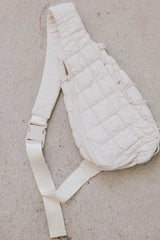 Aliyah Quilted Sling Bag in Ivory