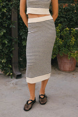 Smith Striped Midi Skirt