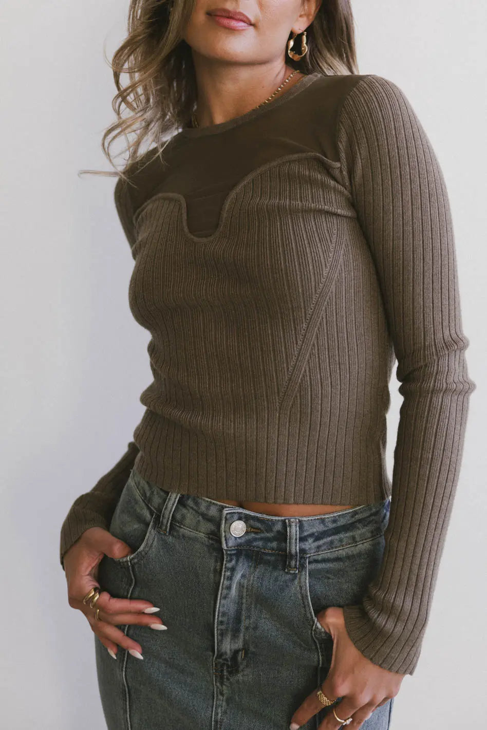 Alder Sweater in Olive - FINAL SALE