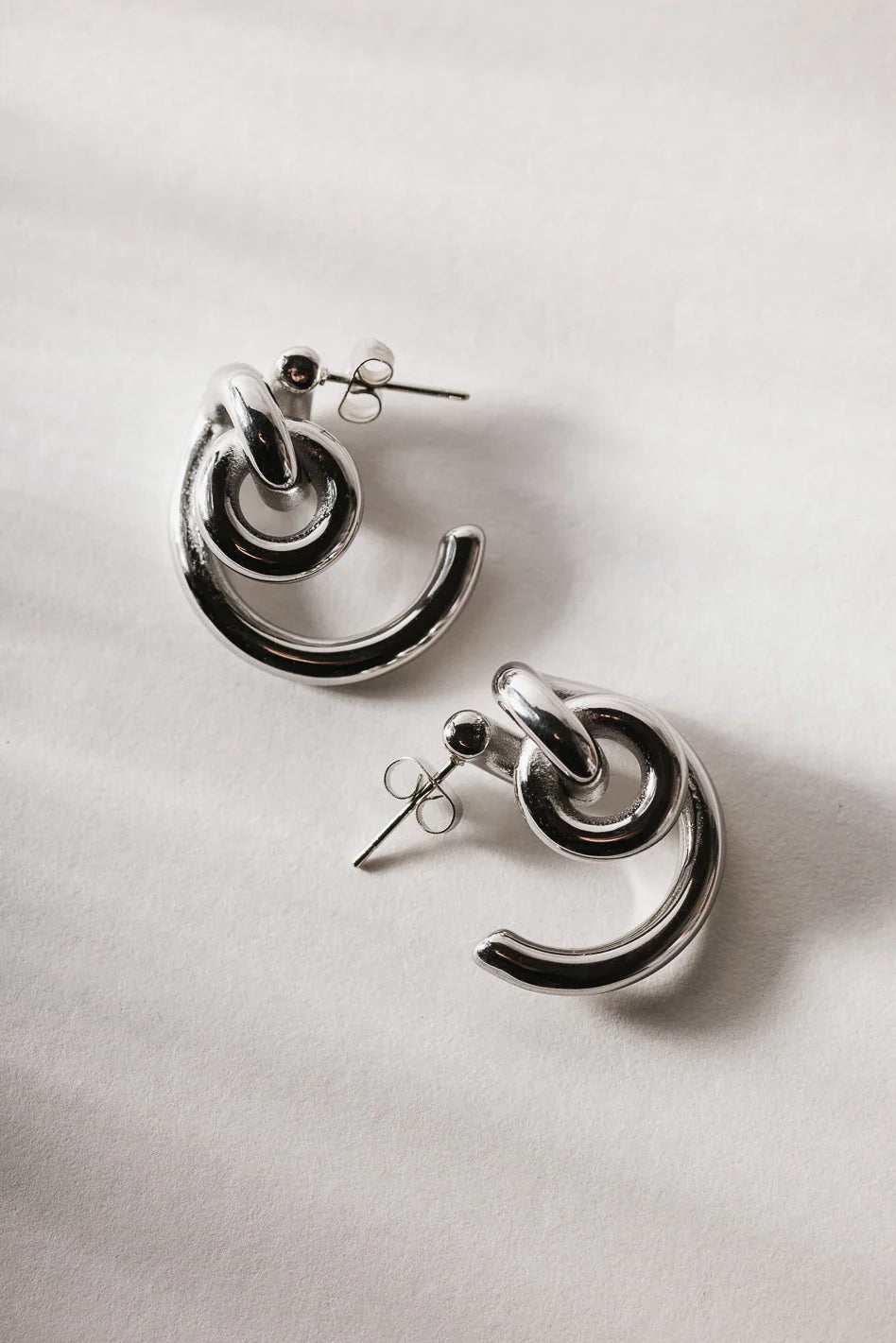 Eliana Abstract Earrings in Silver - Tarnish Free - FINAL SALE