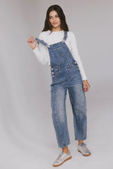 Tansy Denim Overalls in Medium Wash