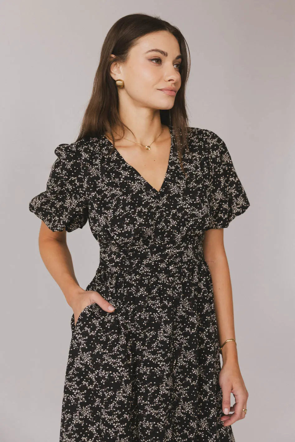 Elladine Floral Midi Dress