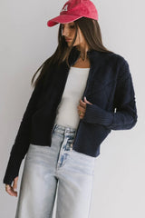 Sheena Quilted Jacket in Navy - FINAL SALE