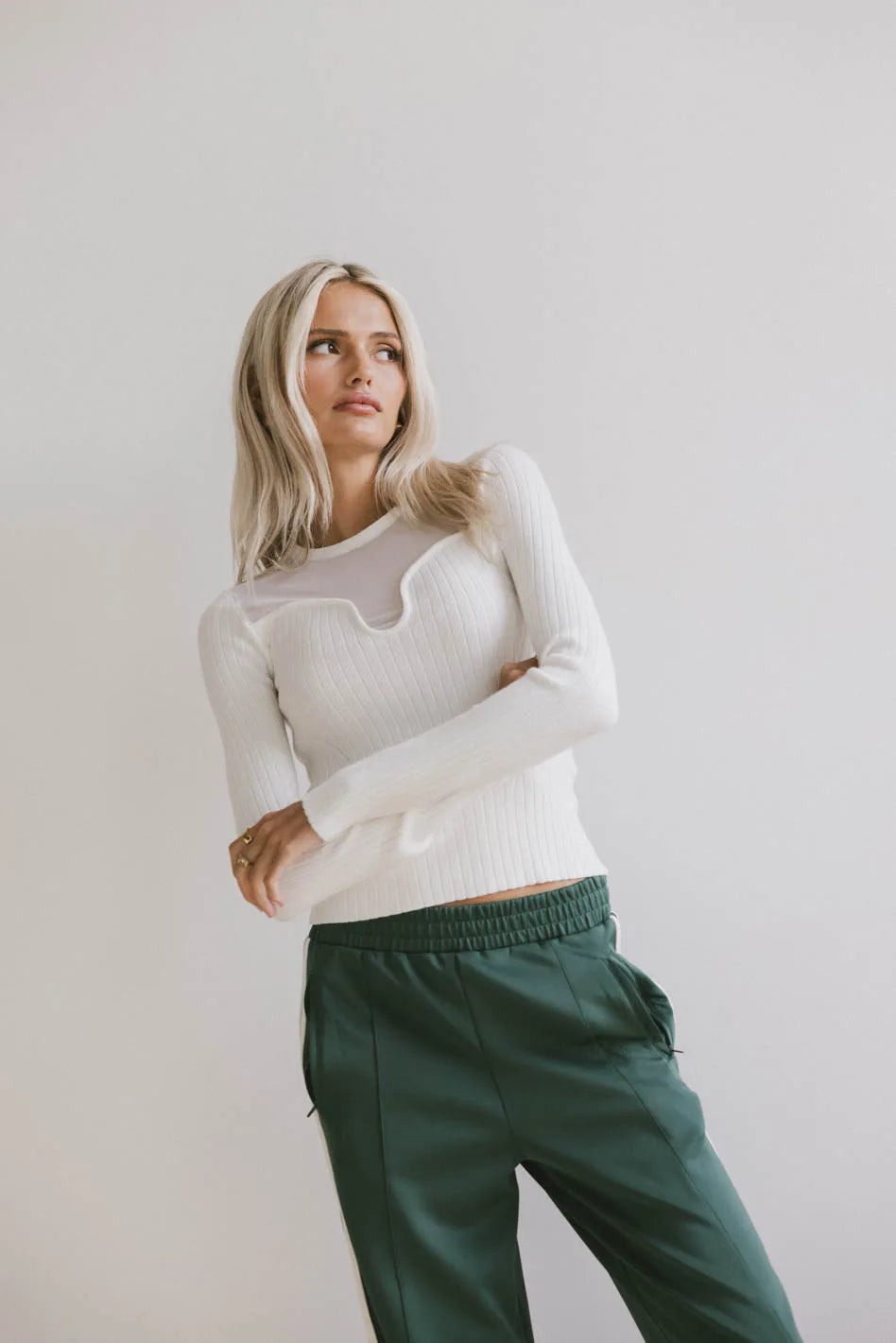 Alder Sweater in White - FINAL SALE