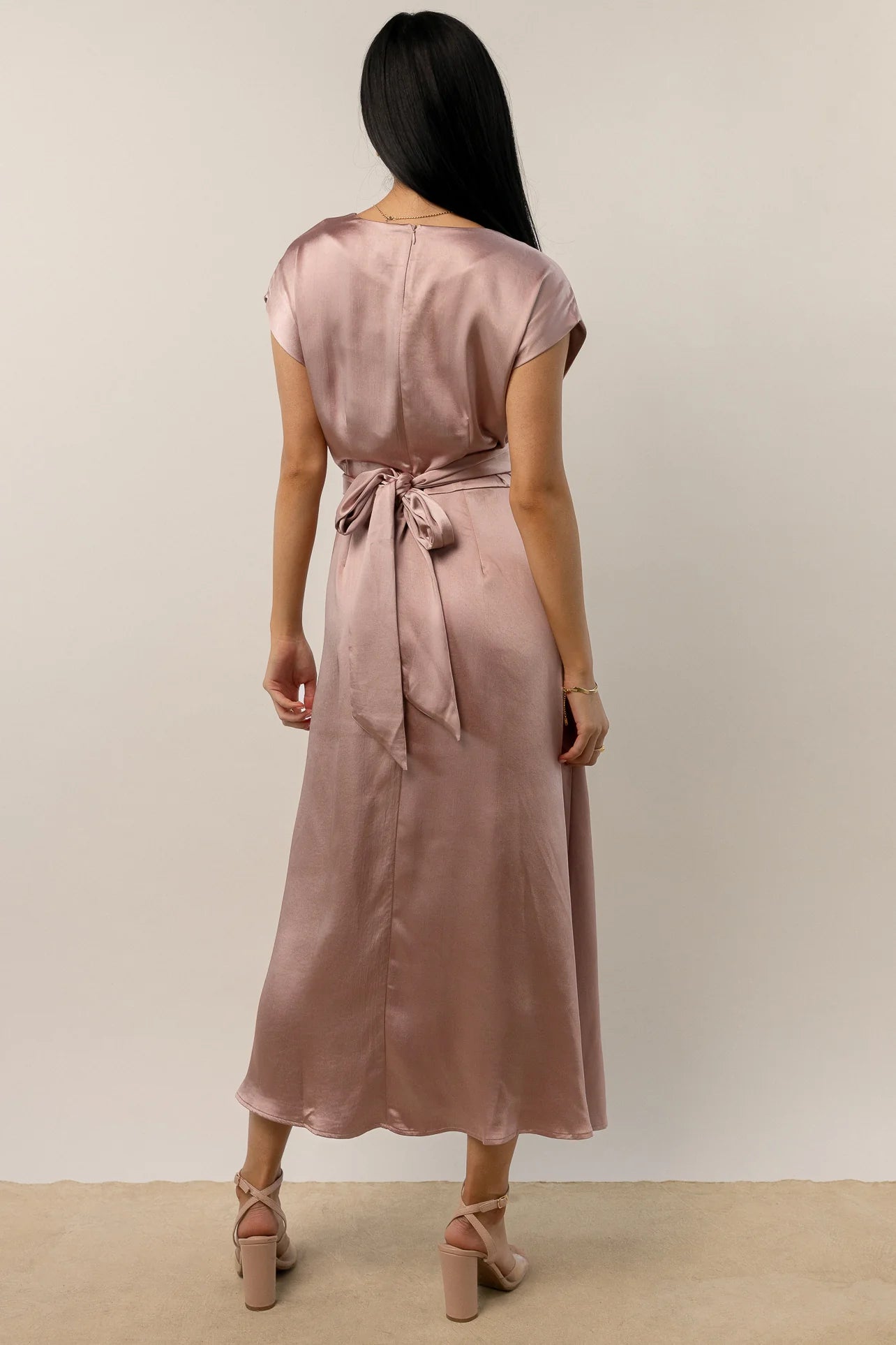 Rosalind Midi Dress in Mauve