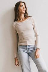 Kendra Basic Top in Fog