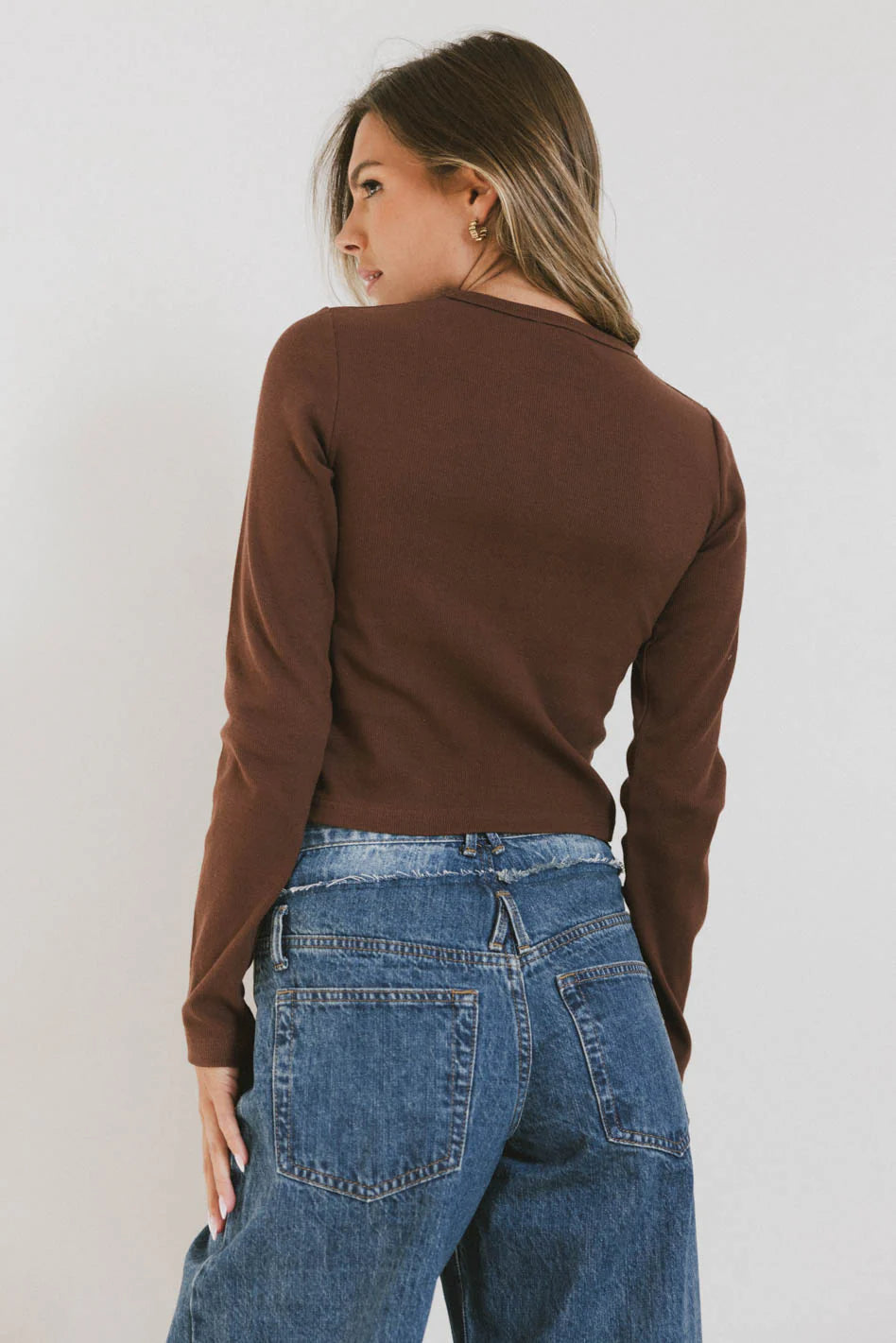 Hallie Top in Brown