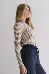 Reggie Striped Top in Brown - FINAL SALE