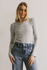 Annalise Knit Top in Grey