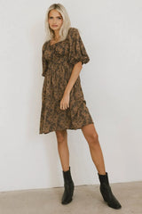 Bellamy Mini Dress in Brown