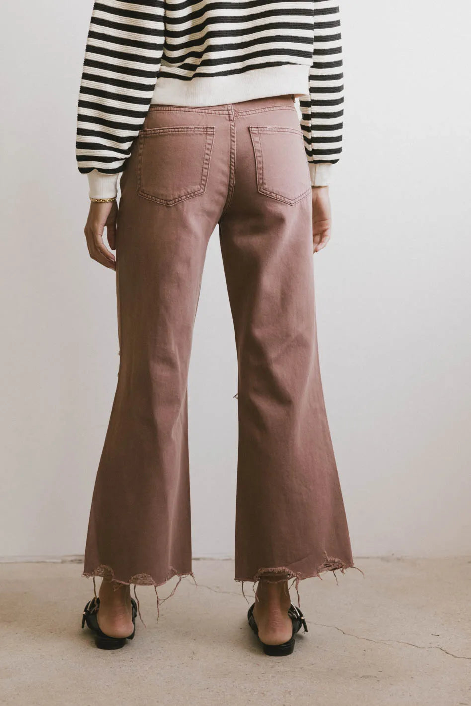 Charlie Distressed Jeans in Mauve - FINAL SALE