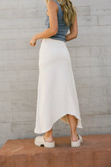 Blythe Denim Skirt in Natural - FINAL SALE