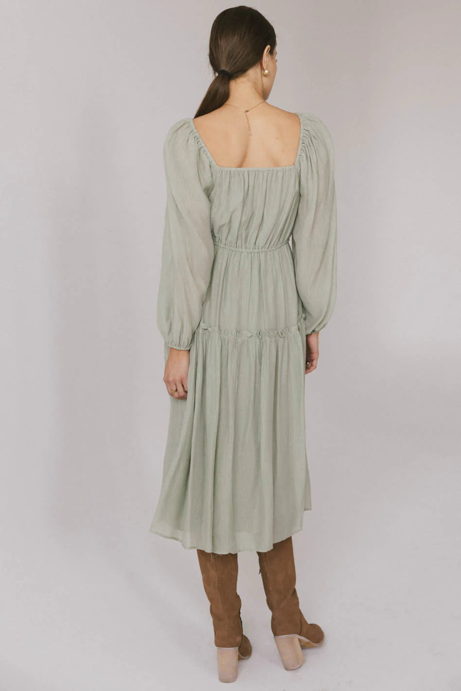 Finnian Midi Dress in Sage