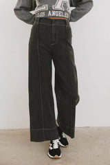 Emmaline Wide Leg Jeans in Black