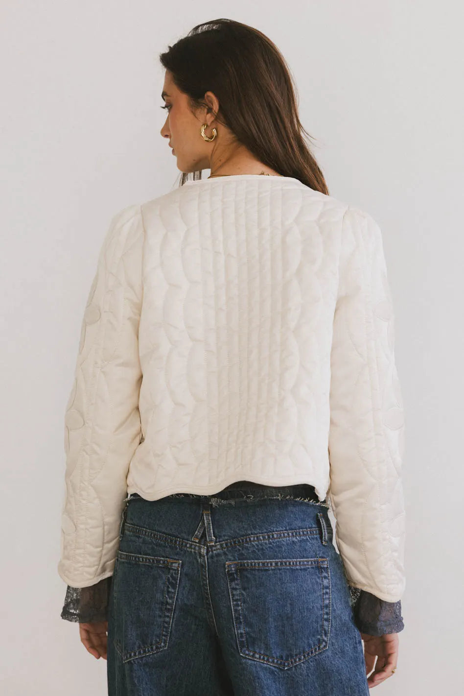 Shelly Quilted Jacket in Cream