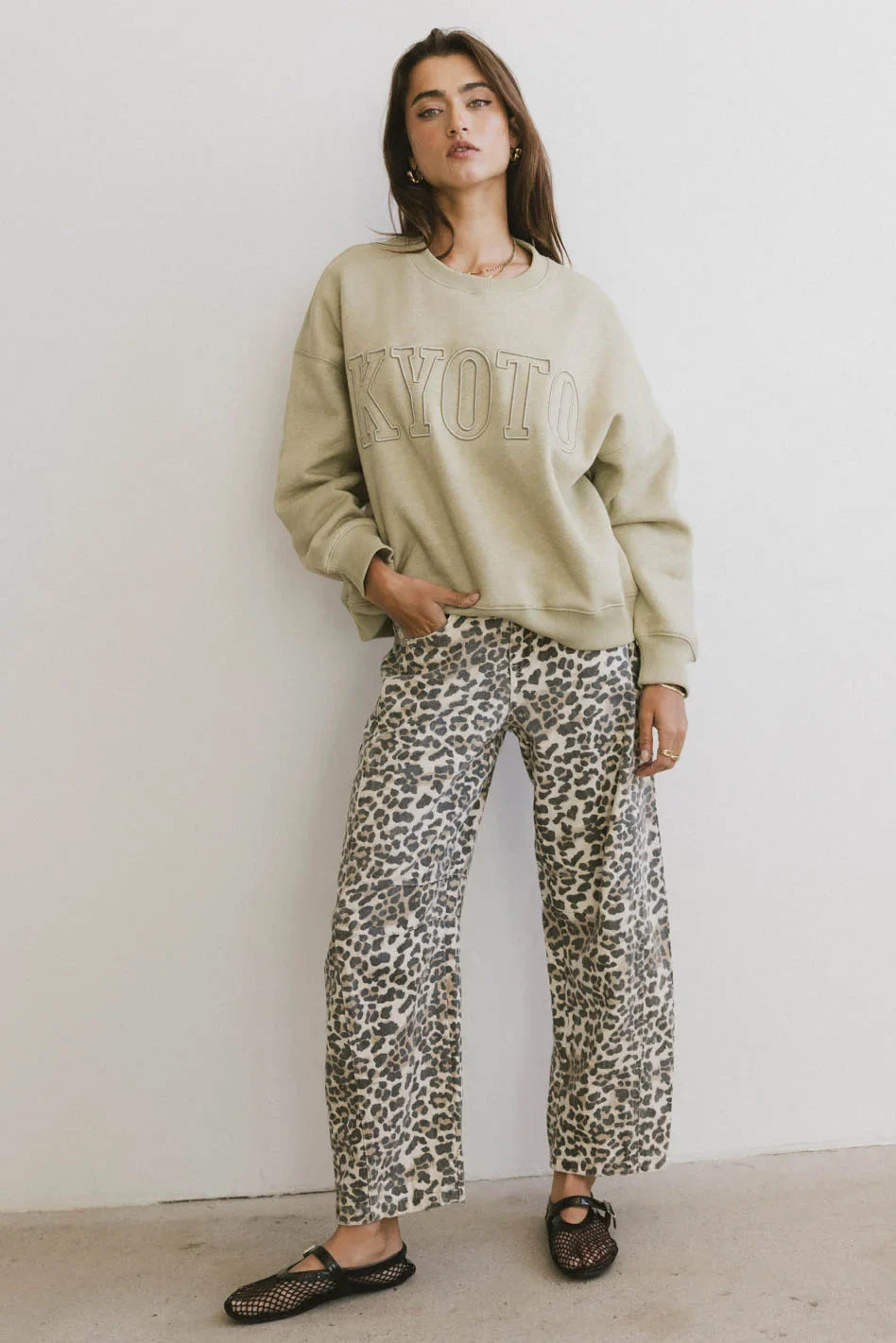 Lisette Barrel Jean in Leopard