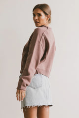 Leander Knit Sweater in Mauve