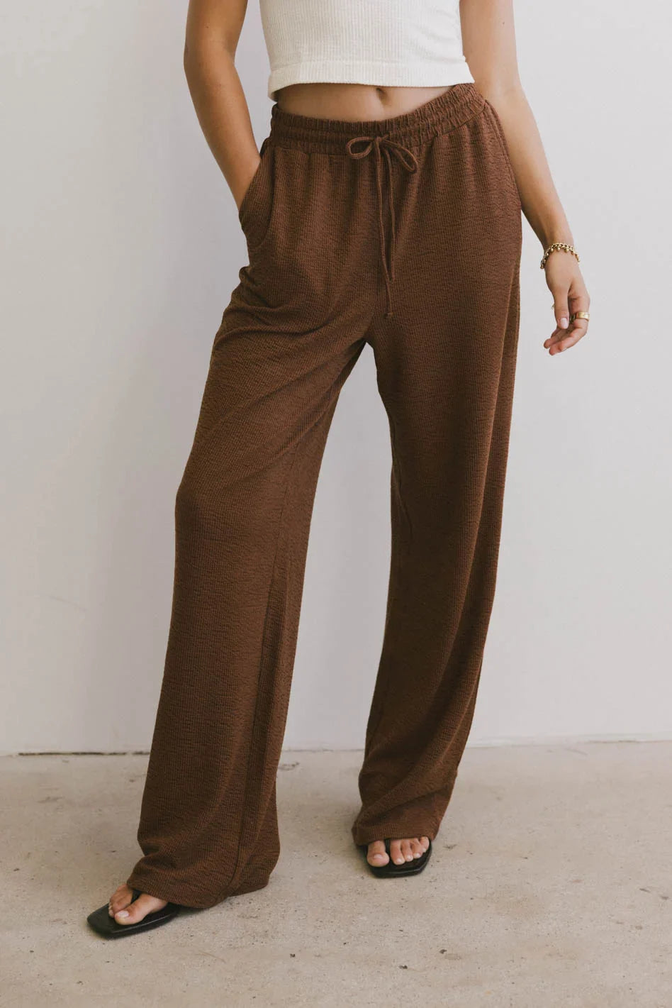 Etta Wide Leg Pants in Terracotta