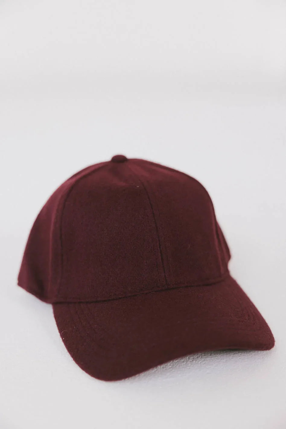 Basic Baseball Cap in Burgundy