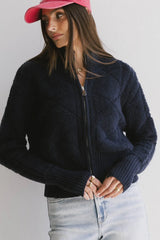 Sheena Quilted Jacket in Navy - FINAL SALE