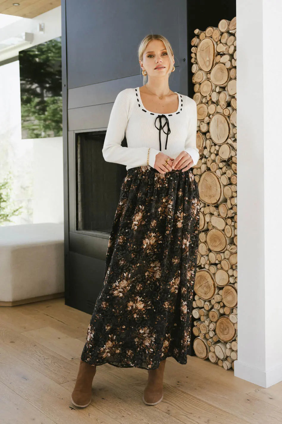 Llara Floral Maxi Skirt