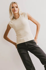 Huxley Cap Sleeve Top in Beige