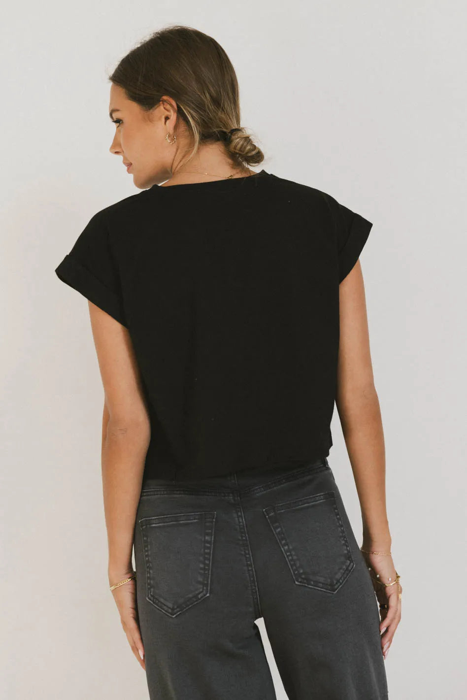 Rowena Boxy Top in Black