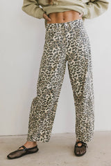 Lisette Barrel Jean in Leopard