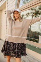 Ashley Knit Sweater in Taupe - FINAL SALE