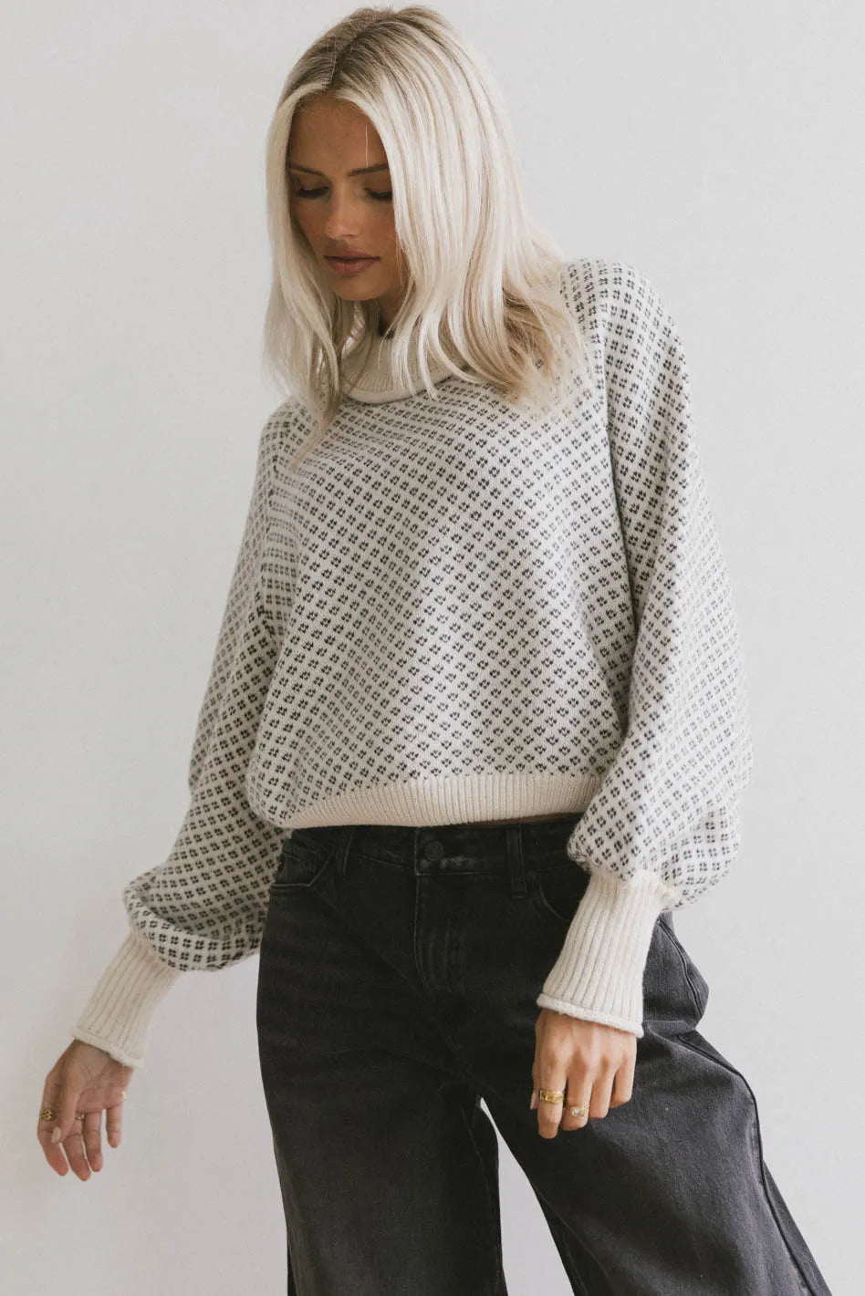 Nathalia Knit Sweater in Ivory