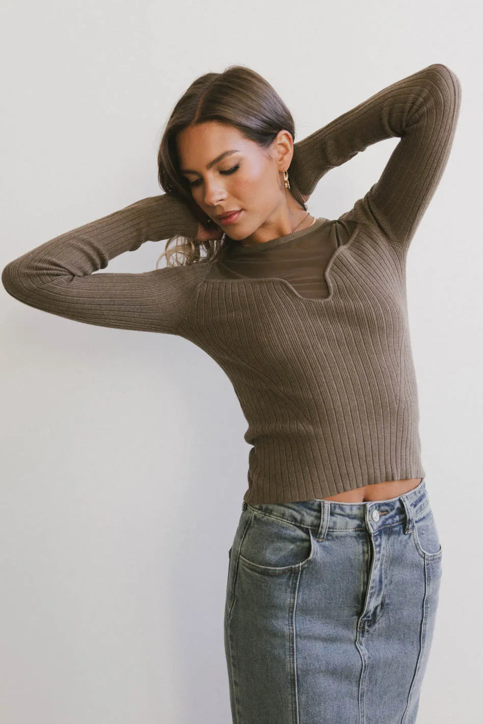 Alder Sweater in Olive - FINAL SALE