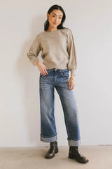 Leony Braided Sweater in Oatmeal