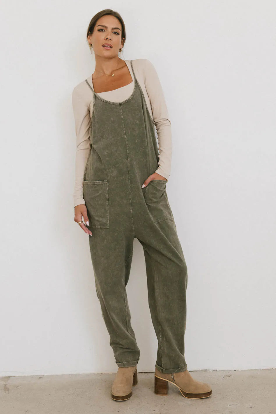 Bram Overalls in Olive