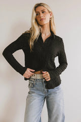 Lockie Lace Button Up in Black