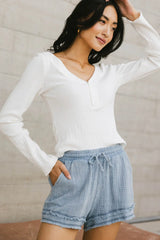 Tycee Fitted Top in White - FINAL SALE