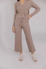 Evelise Ribbed Pants in Mocha