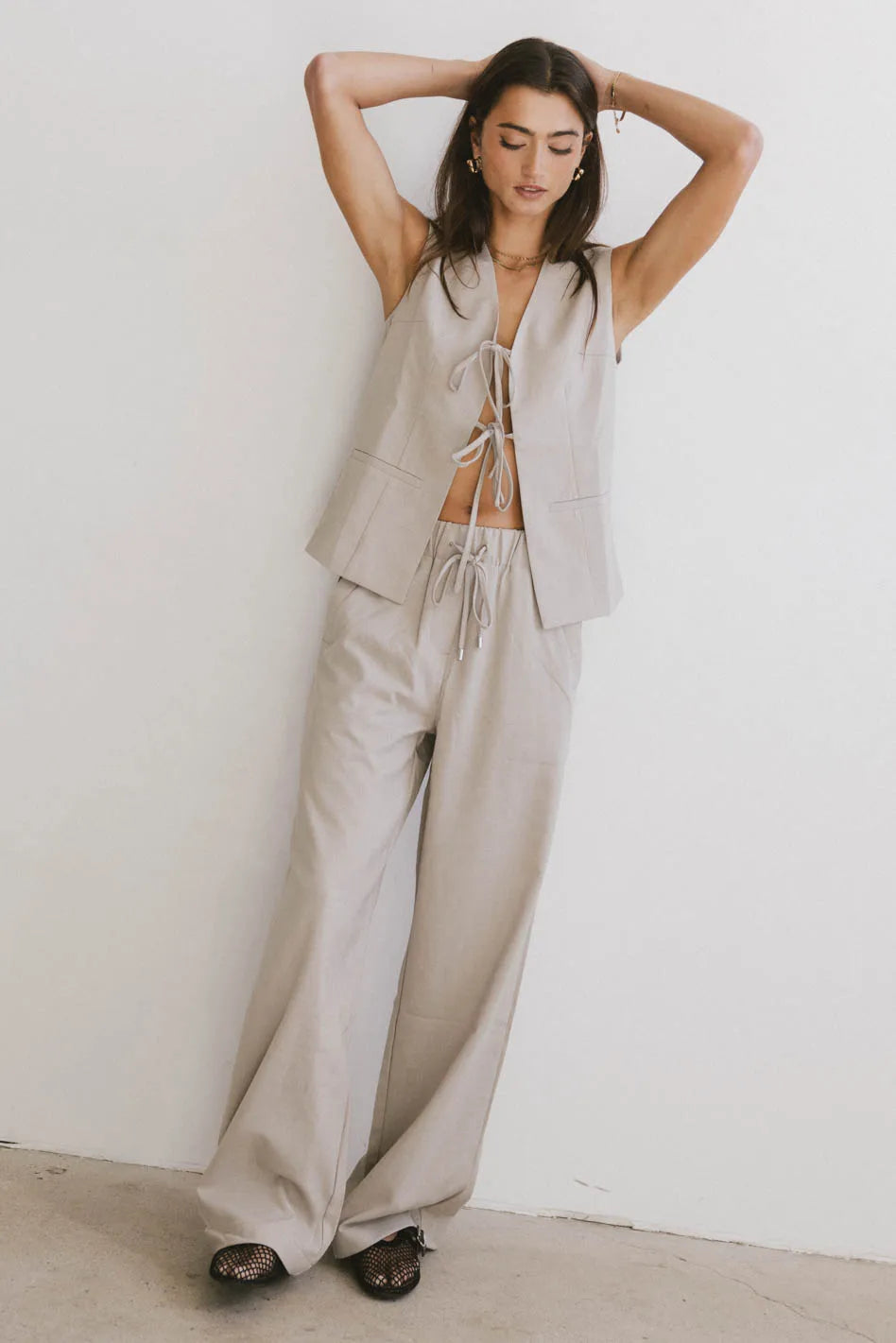 Eslyn Baggy Pants in Taupe - FINAL SALE