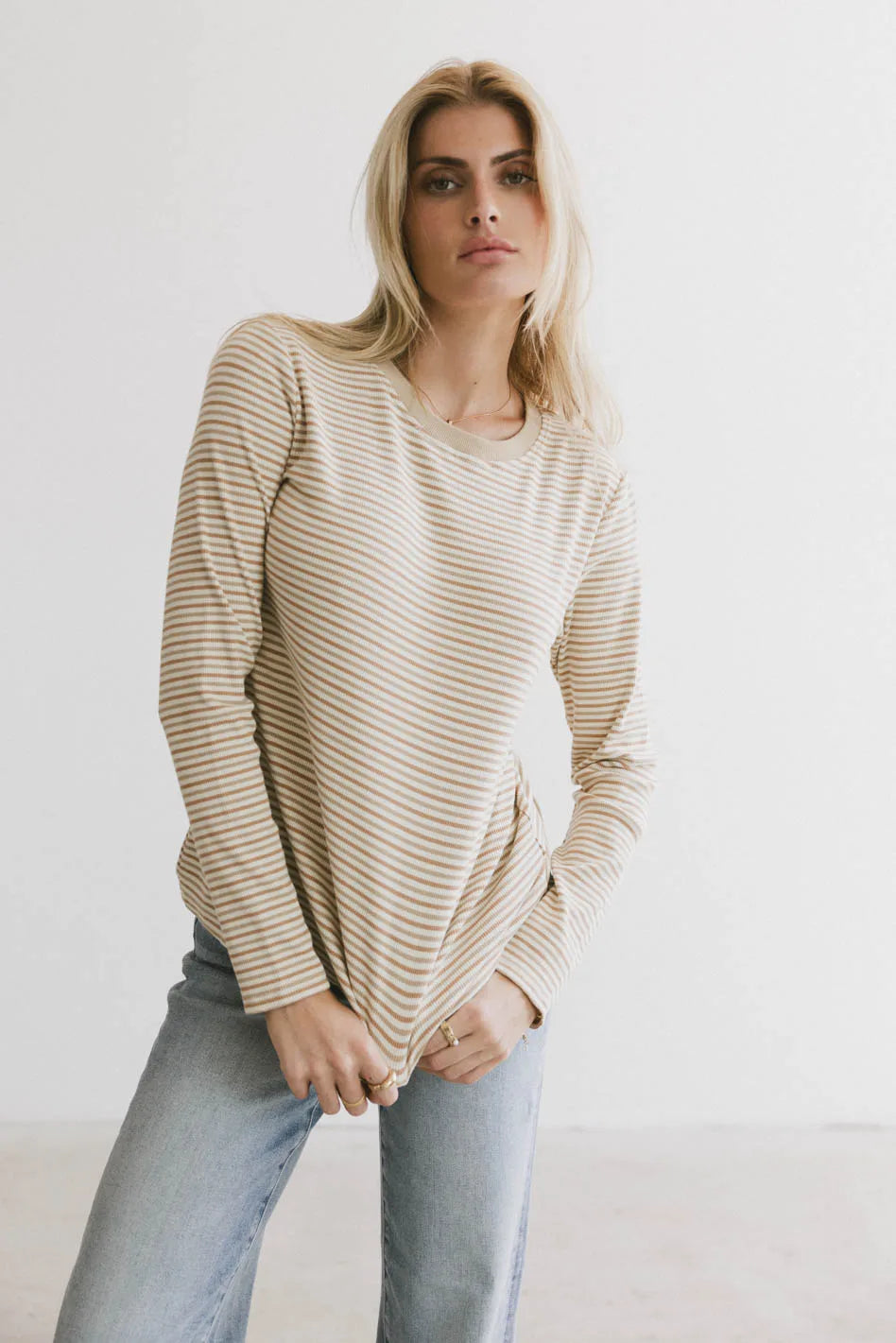 August Striped Ribbed Top - FINAL SALE