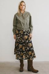 Cindie Tiered Midi Skirt