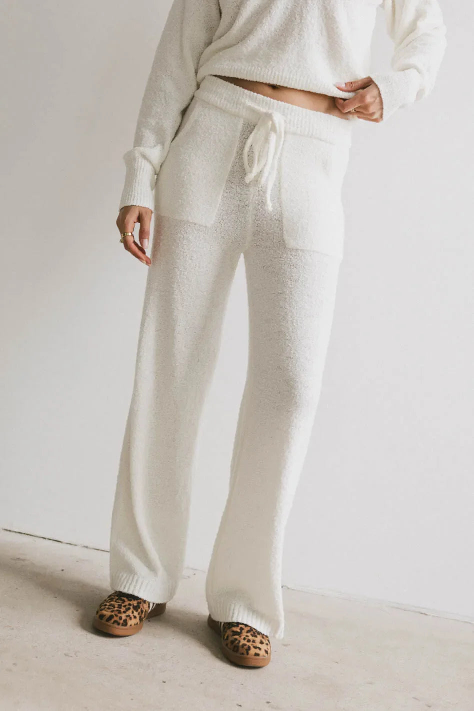 Breck Knit Pants in Cream