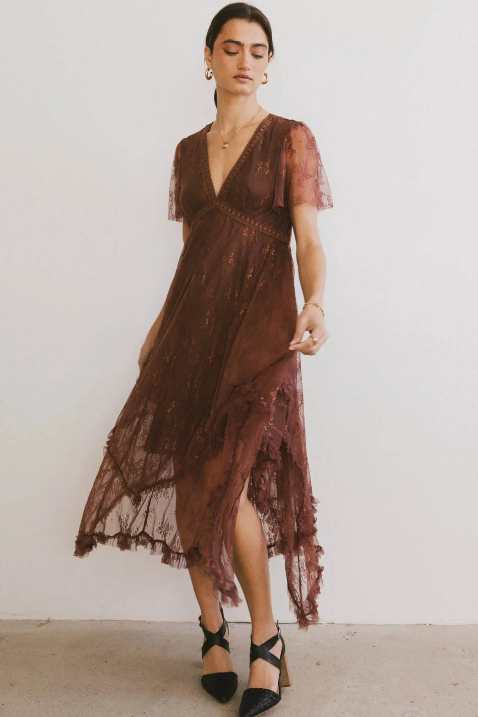 Francine Embroidered Mesh Dress