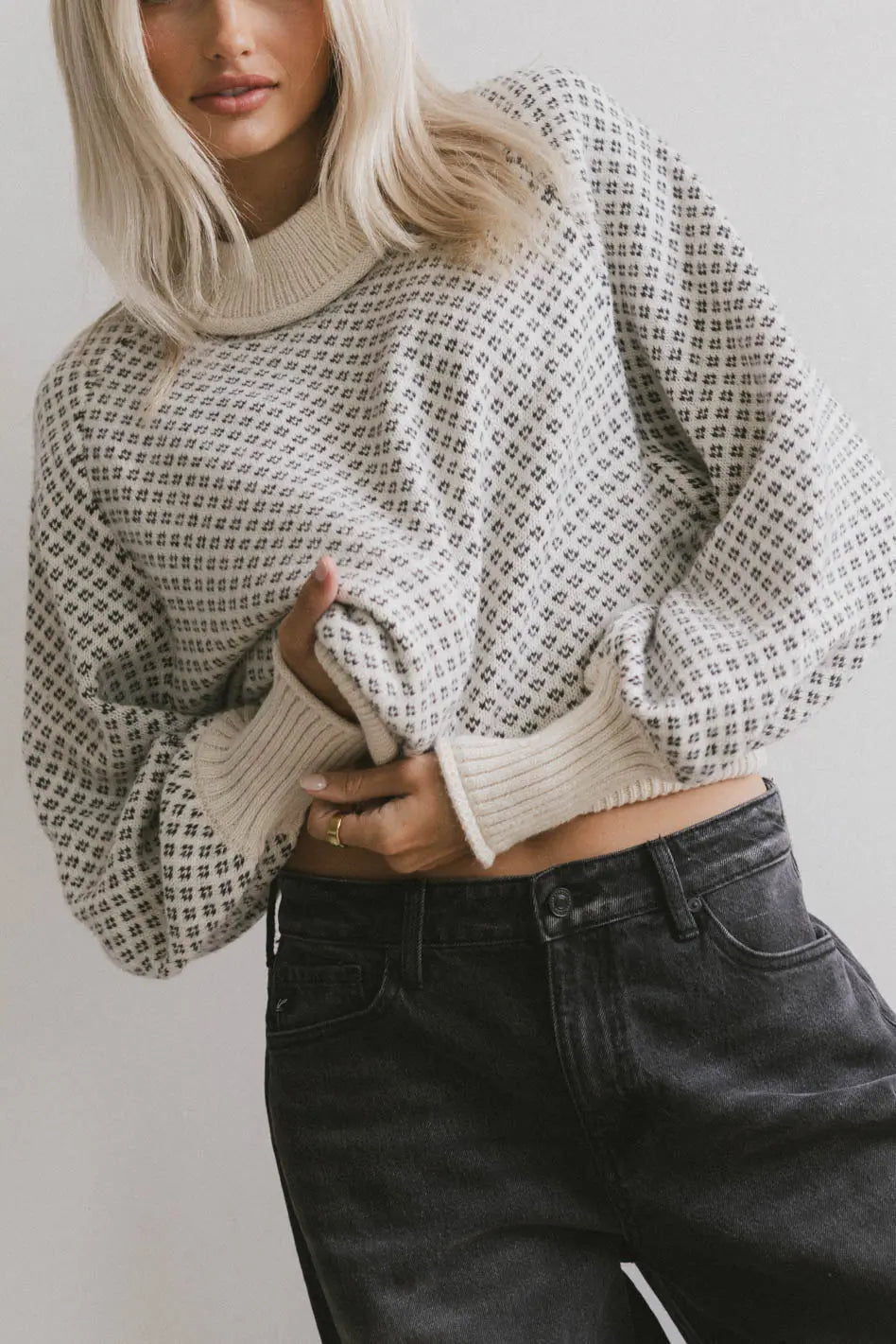 Nathalia Knit Sweater in Ivory