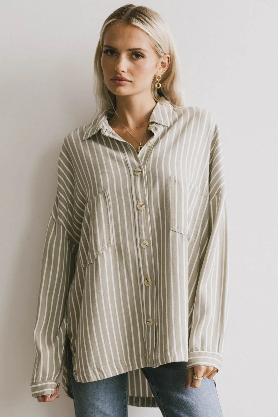 Ezti Striped Button Up