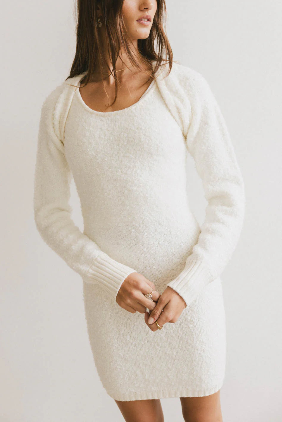 Winslow Knit Shrug in Ivory