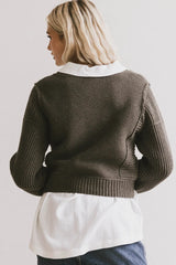 Serena Knit Sweater in Olive - FINAL SALE