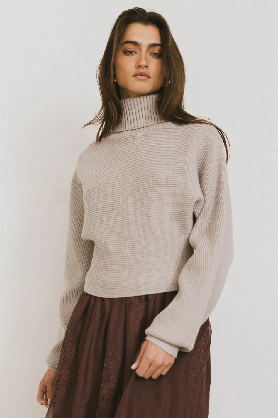 Gracelyn Turtleneck Sweater in Fog